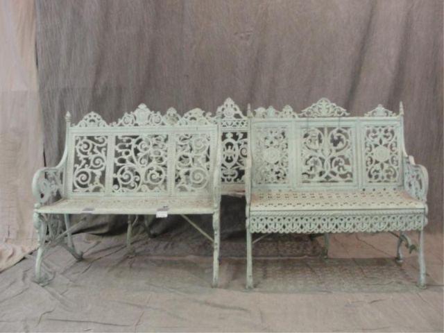 4 Victorian Iron Benches As is  bd9bc