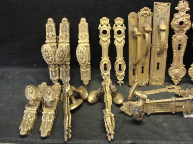 Lot of Antique Gilt Metal Hardware bd9c0