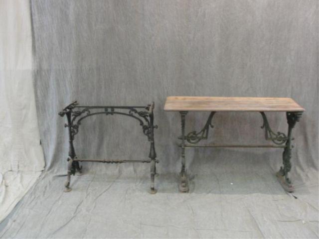 2 Iron Base 19th Cent Tables. From