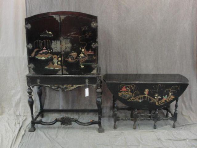 Chinoiserie Decorated Drop Leaf