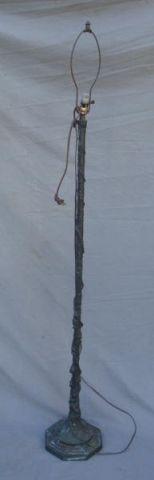 Patinated Metal Standing Lamp. From