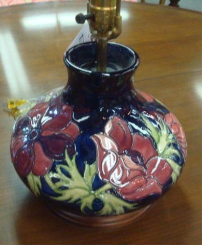 MOORCROFT Porcelain Lamp. From a Stamford,