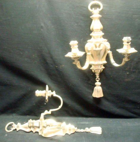 Pair of Silverplate Caldwell Sconces  bda60