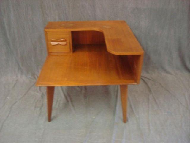 Midcentury Corner End Table with