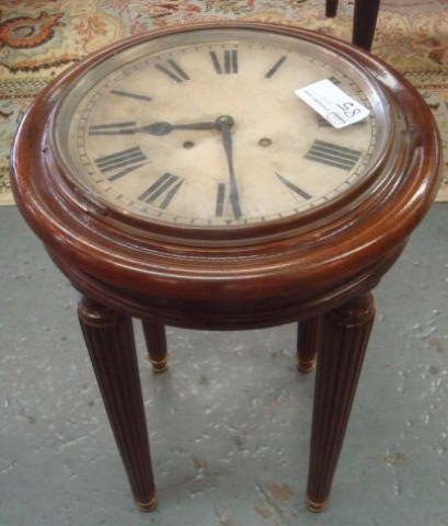 Pedestal Table with Clock Face. Dimensions: