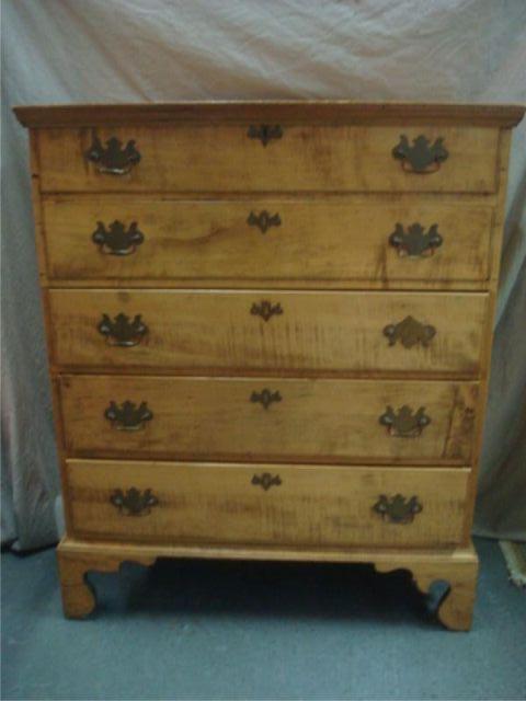 19th Cent Maple Blanket Chest  bdab6