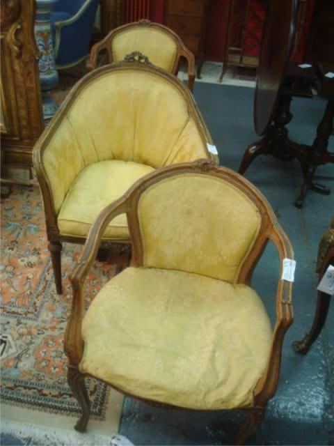 Lot of 3 Chairs. Pair of Antique