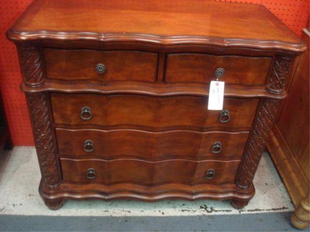 Carved Palaster 5 Drawer Chest. From