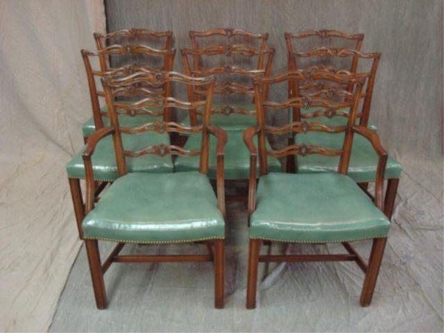 8 Georgian Ribbon Back Dining Chairs.