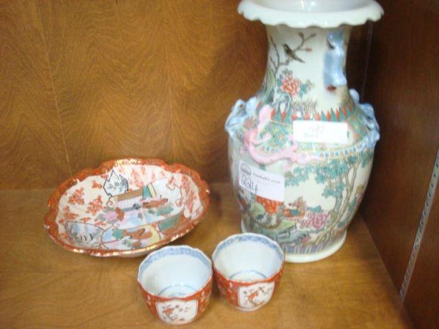 Lot of Asian Porcelains. 2 cups,