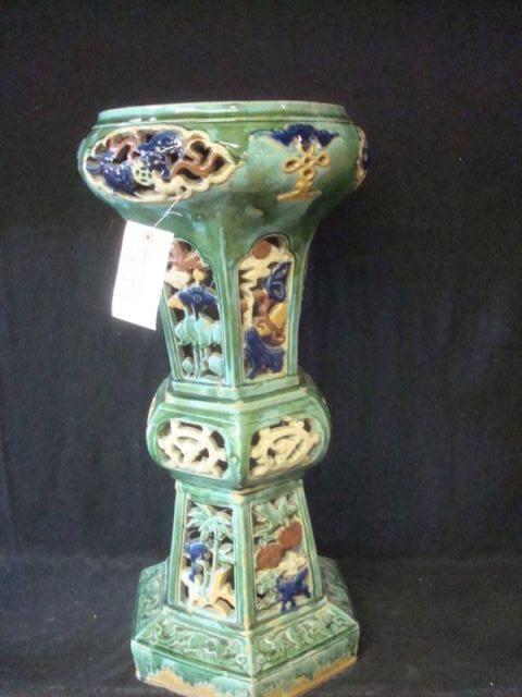 Chinese Porcelain Garden Pedestal  bdcc6