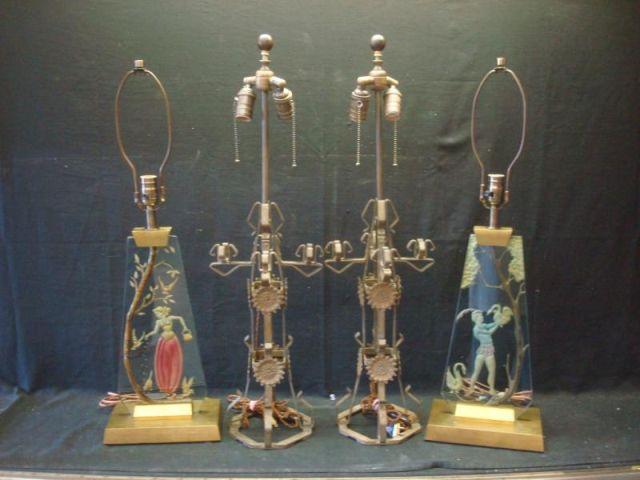 2 Pairs of Lamps 1 pair Art Deco bdcdd