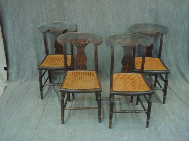 4 Hitchcock Chairs. From a Larchmont