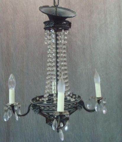 Metal Beaded Balloon Form Chandelier.