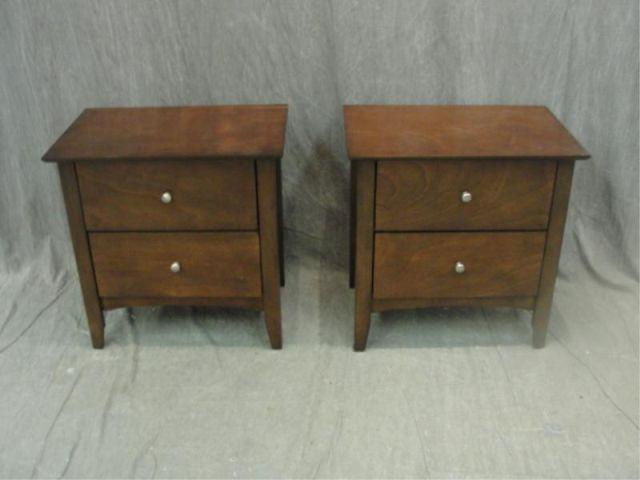 Pair of 2 Drawer End Tables. From a
