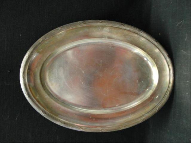 CHRISTOPLE.  Oval Silver Tray.