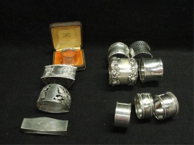 Lot of Assorted Napkin Rings. From a