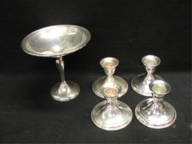 Sterling. 2 Pairs of Weighted Candlesticks