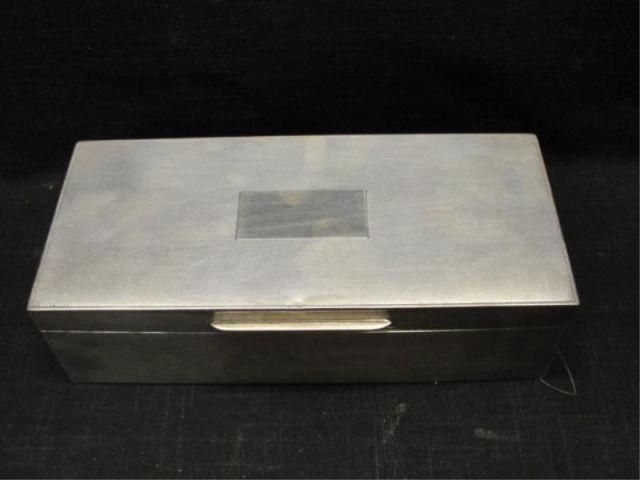 Sterling. English Hallmarked Box. Wood