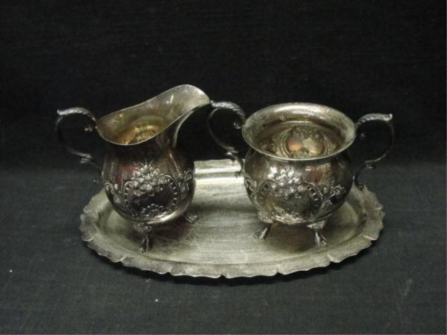 Sterling. 3 Pieces: Small Tray,