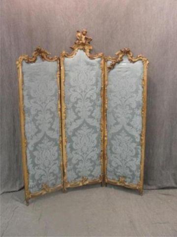 3 Panel Louis XV Style Giltwood
