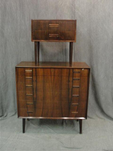 Rosewood Midcentury Chest and End bddc1