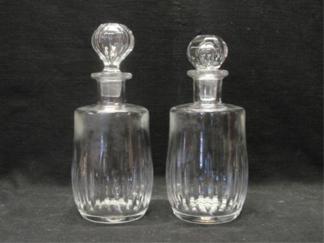 Baccarat 2 Cut Glass Decanters  bdde0