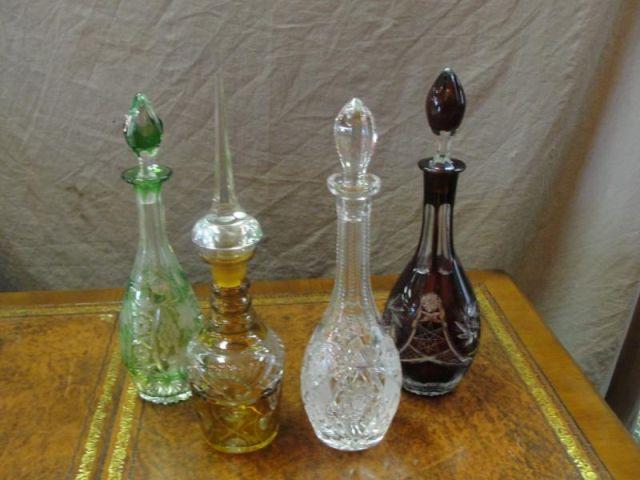 4 Decanters. From a Scarsdale home.