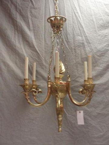 6 Arm Bronze Chandelier From a bdde6