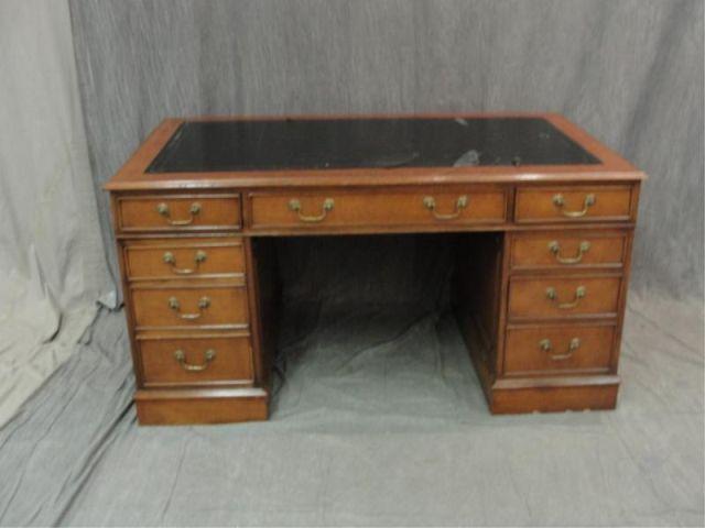 Georgian Style Leathertop Kneehole Desk.