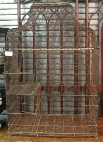 Antique Metal Bird Cage. From a