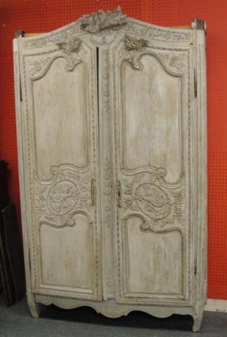 18th Cent French 2 Door Armoire Painted