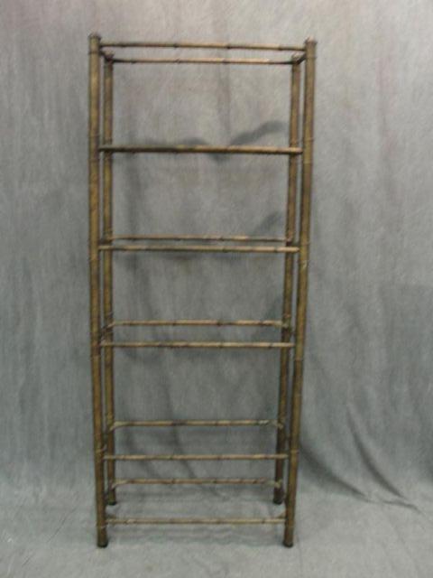 Midcentury Metal Etagere with Faux bde97