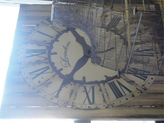 Wood and Tin London Clock Face Wall