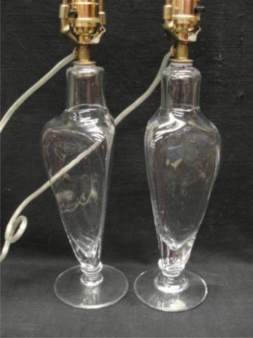 Pair of SIMON PEARCE Blown Glass bdeab