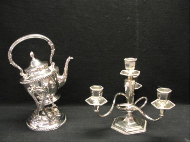 Silverplate. 1 Kettle on a Stand