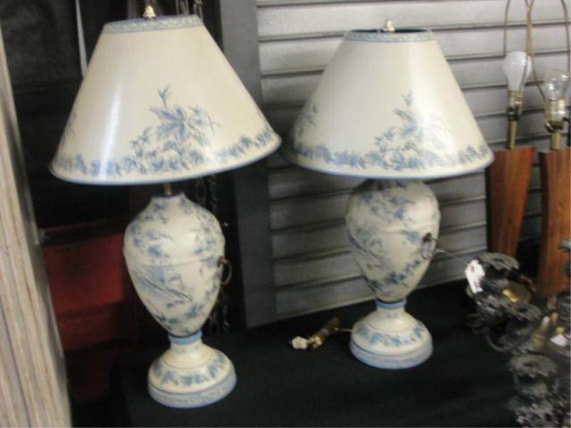 Pair of Decorative Tole Lamps and bdec5