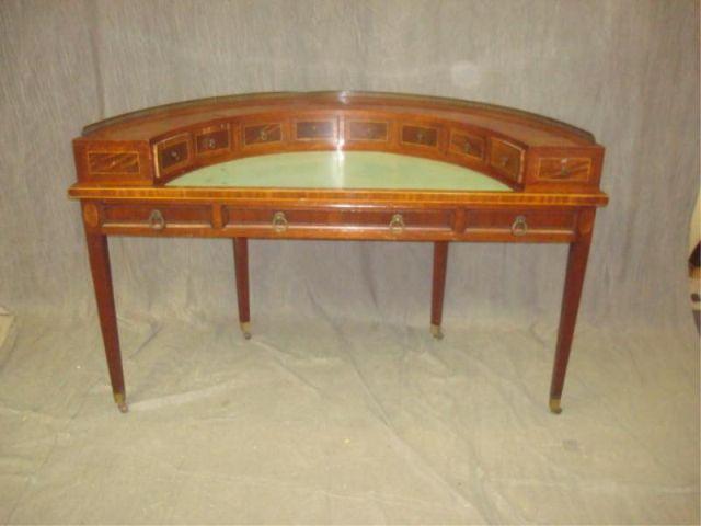 Mahogany Leathertop Carlton Style Desk.