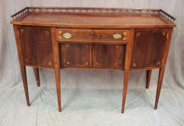 Sheraton Style Inlaid Sideboard.