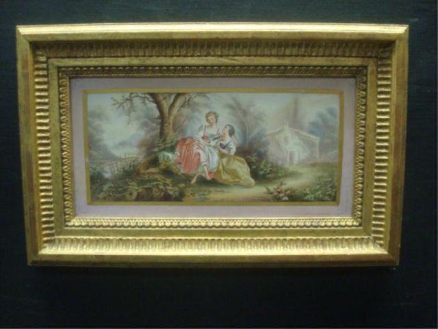 KPM Style Porcelain Plaque. In a Heydenryk