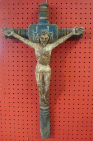 Antique Wood Crucifix. From a North