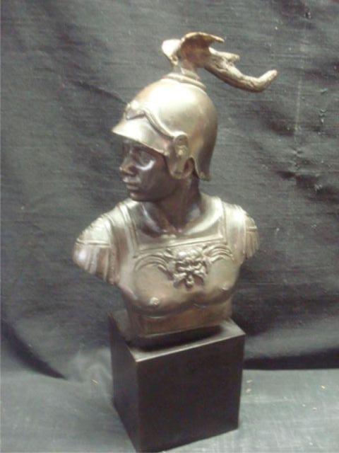 Bronze Neoclassical Bust of a Soldier bdb44