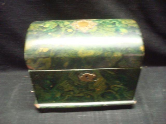 Faux Marble Tea Caddy with Dome Top.