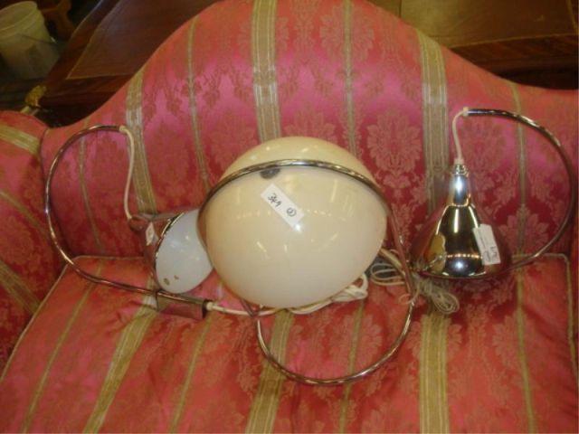 Lot of 3 Midcentury Chrome Lamps. From