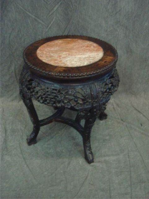 Asian Style Carved Low Marbletop bdba1