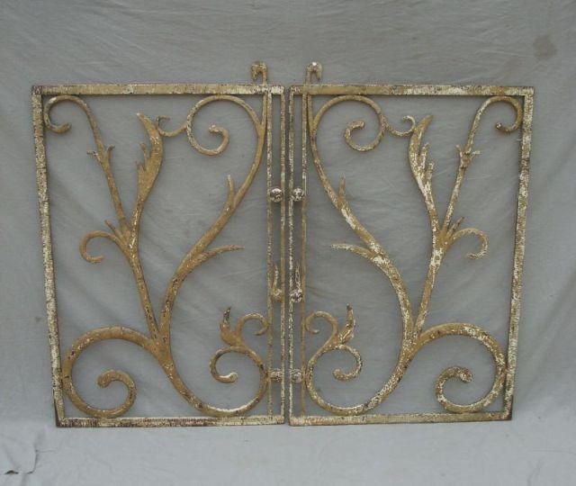 Pair of French Art Nouveau Garden Gates.