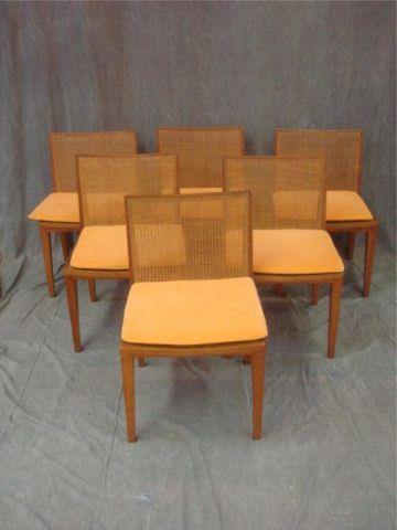 6 HARVEY PROBER Teak Chairs with