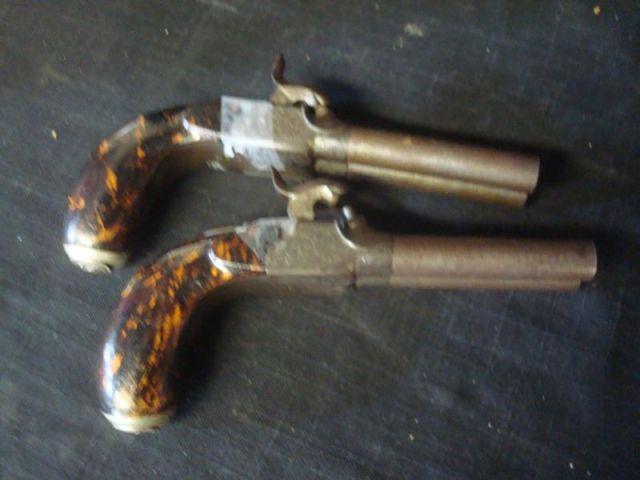 Pair of 19th Cent Twin-Barrel Liege
