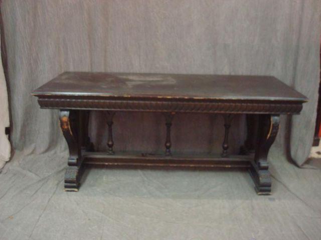 Victorian Library Table with Ornate