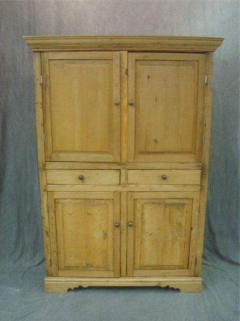 Pine 2 Drawer and 4 Door Armoire. From